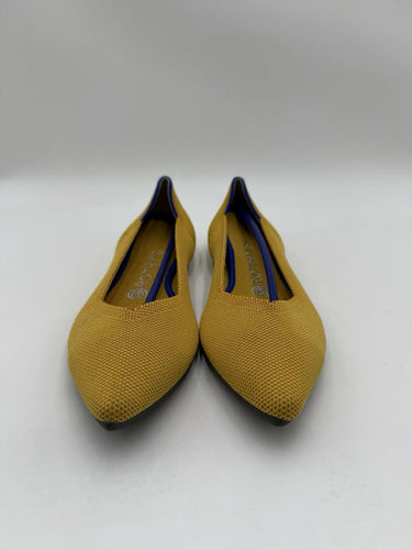 Women’s Rothy's The Point Flat Ballerina Pointed Toe Marigold Yellow Size 7 Rothy's