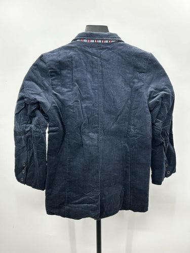 Toobydoo Boys navy corduroy blazer Classic Notch Lapel Size 8 NAVY