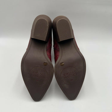 Women’s  Crown Vintage Izzie Western Booties Red Size 9M Crown Vintage