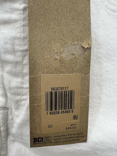 Levi's 501 Shorts High Rise White Denim Cutoff Frayed NWT Size 30 Levi's