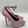 Versace Lycia satin platform pumps in pink Ankle Straps Size 38.5 Versace