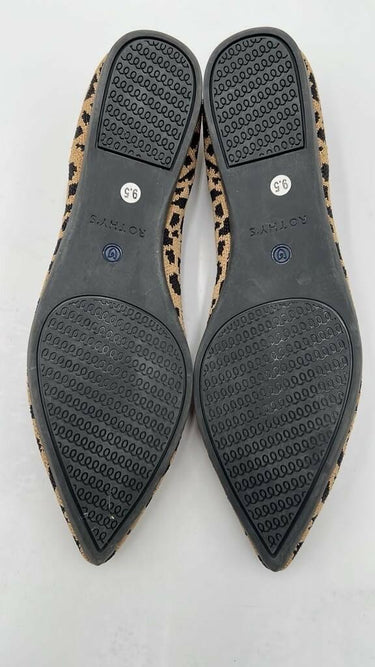 Women’s Rothy's The Point ballet flats in leopard print knit pattern Size 9.5 ROTHY'S