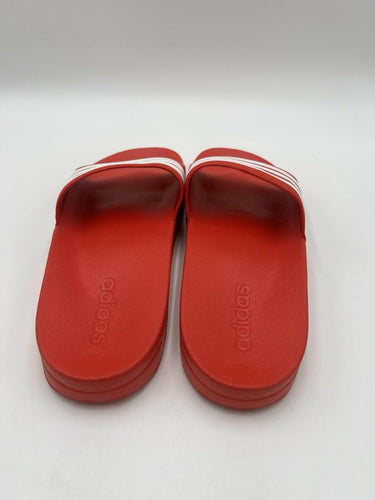 Adidas Adilette Cloudfoam Slides Red White Stripes Shower Mens Size 13