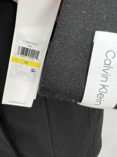 Calvin Klein Coat Womens Black Wool Blend Button Front Funnel Neck Peacoat Fit M Calvin Klein