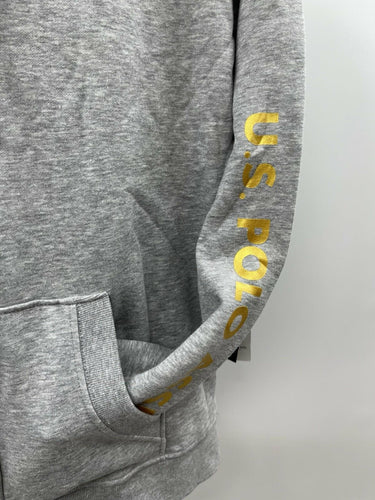 U.S. Polo Assn. METALLIC LOGO ZIP UP MEN HOODIE Size L