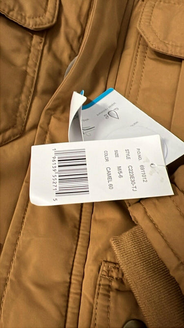 Carter's Boys Hooded Parka Jacket Camel Faux Fur Camo Lined Winter Coat NWT 5/6 Carter's