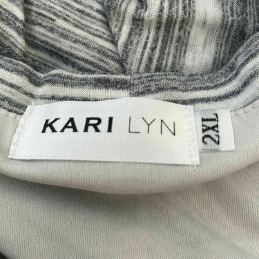 NWOT Kari Lyn Farah High Low V-Neck Stripped Dress Plus Size 2XL
