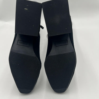 Blondo SANAA Black Suede Waterproof Zip Block Heel Ankle Boots Women’s 9.5 M