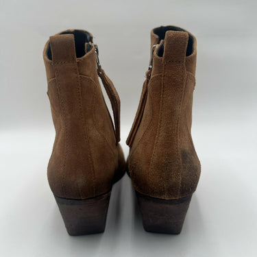 GOLO Tan Suede Leather Pointed Toe Side Zip Western Booties Women’s Size 9.5