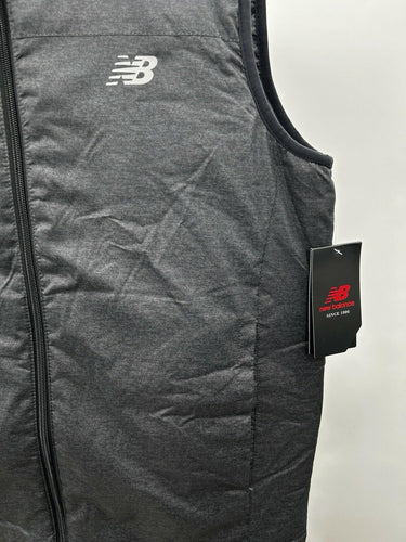charcoal grey New Balance full-zip athletic Men’s vest Size S New Balance