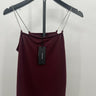 Vero Moda Tank Top Chain Rhinestone Straps Cowl Neck Burgundy Party NWT - S VERO MODA