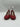 Gianvito Rossi Mary Ribbon block heel pump in tabasco red patent leathe Size 37 GIANVITO ROSSI