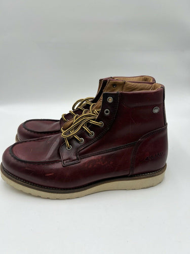 Pajar Canada Oxblood Burgundy Leather Moc Toe Work Boots Mens Size 12.5
