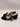 Gianvito Rossi black suede Gold Chain block-heel sandals Size 36 GIANVITO ROSSI