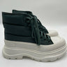 Alexander McQueen Puffer Tread Slick ankle boot green with a white sole Size 38 Alexander McQueen