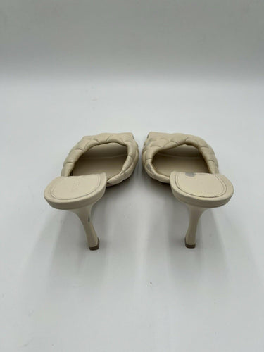 Bottega Veneta Padded Mules in Seasalt White quilted lambskin leather Size 39.5