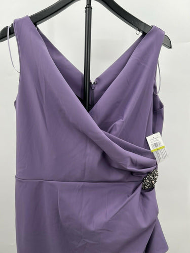 Alex Evenings Dress Icy Orchid Lilac Beaded Surplice Long Gown 14 Alex Evenings