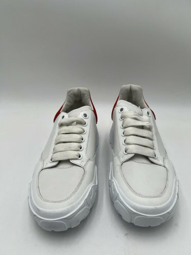 Alexander McQueen Court Trainer in White and Red Leather Size 36.5 Alexander McQueen