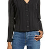 Madewell Ribbed Knit Cardigan in True Black Size Medium Madewell