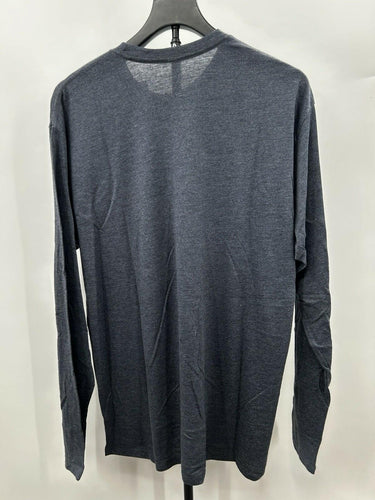 Jeff Men’s charcoal heather gray long-sleeve crewneck t-shirt Size L