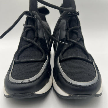 Dkny Brigette Bubble Wedge Logo Sneakers Black Size 9.5M/40.5