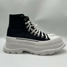 Alexander McQueen Tread Slick Lace Up Boot in black and white canvas Size 45 Alexander McQueen