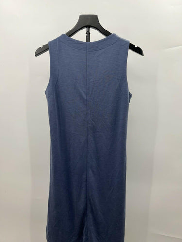 FIG Clothing Tank Top Womens Blue Sleeveless Scoop Neck Slub Knit XS