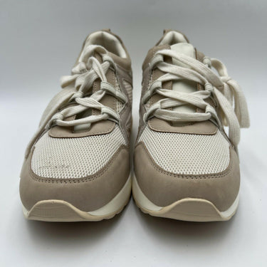 Mix No. 6  Women’s Tryna Wedge Sneaker Tan/ White Leather Size 10M Mix No. 6