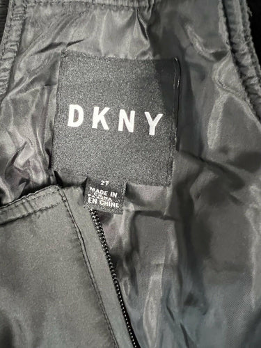 DKNY Snow Bib Overalls Kids Black Puffer Insulated Snowpants Ski 2T