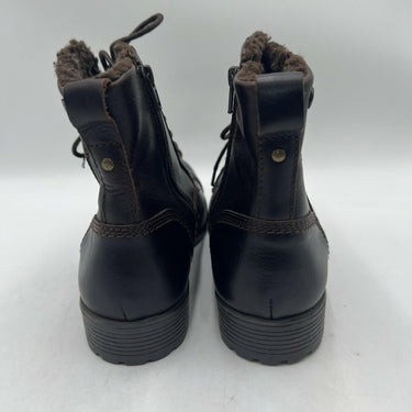 Pajar Faux Shearling Cap Toe Zip Boots Brown Size 43