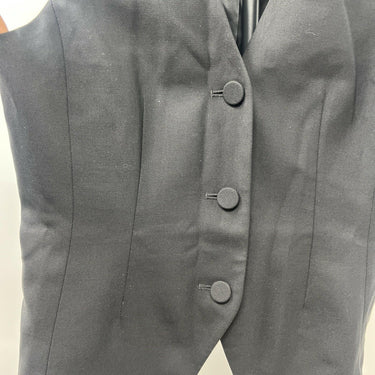 NWOT Madewell Vest Womens  Black Cutaway Long Tailored Sleeveless Layering Sz 0