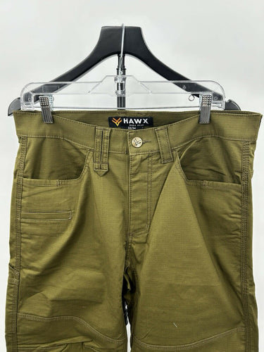 HAWX Olive Green Men’s Work Gear pants Utility Pockets Size 33/34