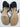ALOHAS Black Strappy Block Heel Sandals Square Toe Leather Gold Buckle Womens 42 Alohas