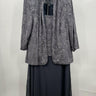 Alex Evenings 2 Piece Dress Jacket Set Long Formal Smoke Glitter 14 Alex Evenings