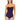 Anne Cole Women's Solid Twist Front Shirred Bandeau Tankini Swim Top, Navy, XL Anne Cole