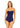 Anne Cole Women's Solid Twist Front Shirred Bandeau Tankini Swim Top, Navy, XL Anne Cole