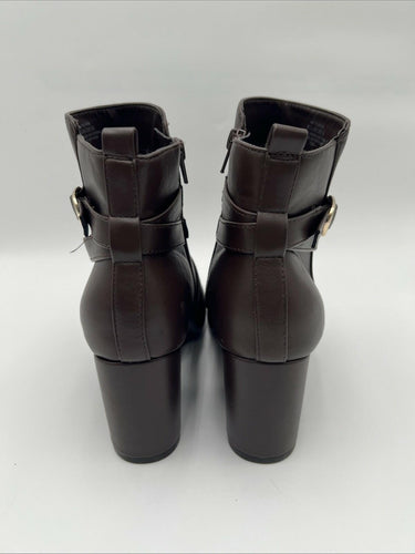Women’s Kelly & Katie Flomis Bootie Brown Synthetic Leather Size 8.5M Kelly & Katie