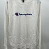 Champion Sweatshirt Mens White Script Logo Crewneck Lightweight NWT New XL Champion