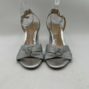 Women’s Jewel by Badgley Mischka Nicoline Evening Sandals Silver Size 8.5 Badgley Mischka