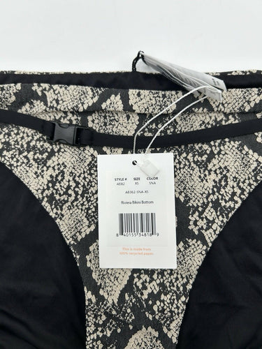 Andie Swim The Riviera Belted Woman’s Bikini Bottom Belted Snakeskin Size XS Riviera