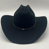Justin Authentic Western Black Felt Cowboy Hat Cattleman Crown Wide Brim 7 1/2 Justin