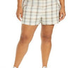 BP. Plaid Cargo Shorts, Ivory- Beige Veronika Plaid Size 2X BP.
