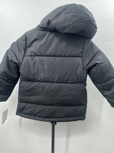 Carter's Boys Quilted Puffer Jacket Black Blue Fleece Lined Winter Coat NWT 5/6 Carter's