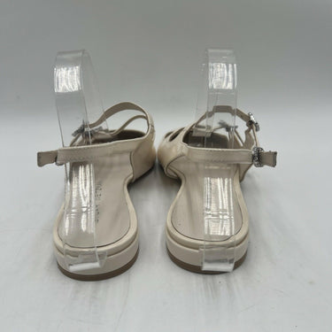 Stuart Weitzman Mary Jane slingback low-block Off White Patent heels Size 9B Stuart Weitzman