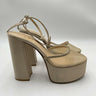 Nalebe By Amina Means Stellar Crystal Mesh Platform Sandals in champagne Size 41 Nalebe