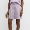 Lafayette 148 New York Degraw Womens Silk Blend Pleated High-Waist Shorts 10 Lafayette 148 New York