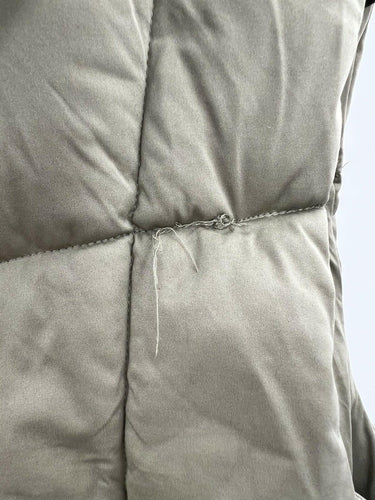 Avec Les Filles Vest Womens Green Sage Long Puffer Hooded Quilted Snap Zip M Avec Les Filles
