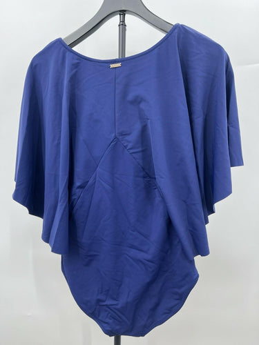 Cabana Life Navy Blue Cape Sleeve V-Neck One Piece Swimsuit Size M Cabana Life
