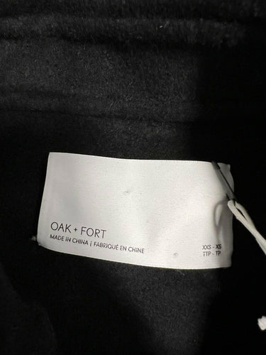 Oak + Fort Jacket Womens Black Wool Blend Shirt Shacket Oversized XXS