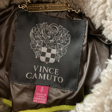 NWOT  Vince Camuto Hooded Faux Fur and Down Jacket Size S Vince Camuto